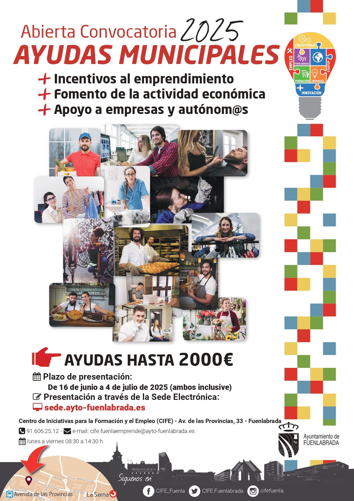 Cartel Ayudas para empresas y emprendedores